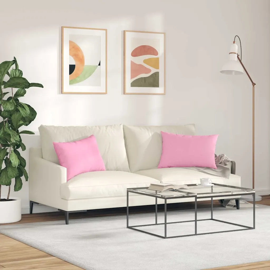 Cuscini da Divano 2 pcs Rosa 60 x 40 cm Tessuto 42013668