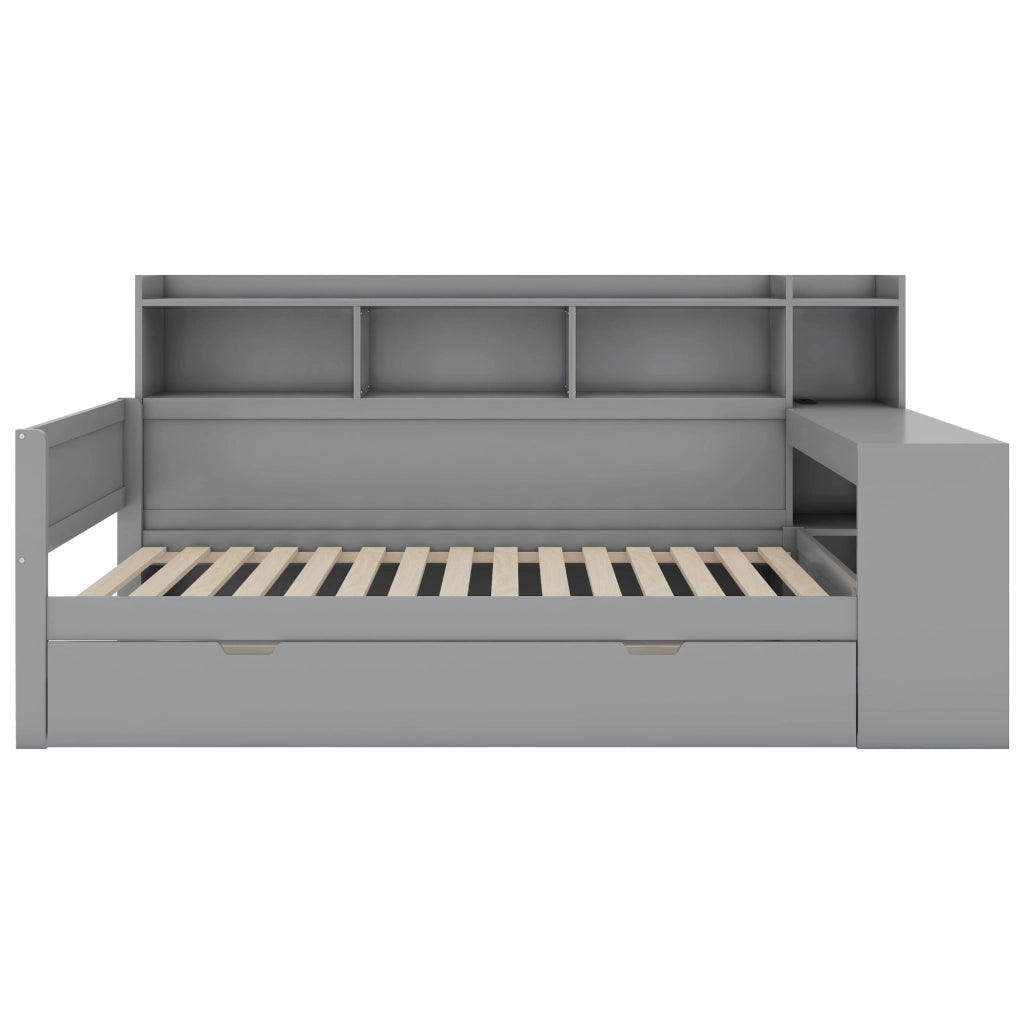 letto divano truciolare grigio 90 x 200 cm