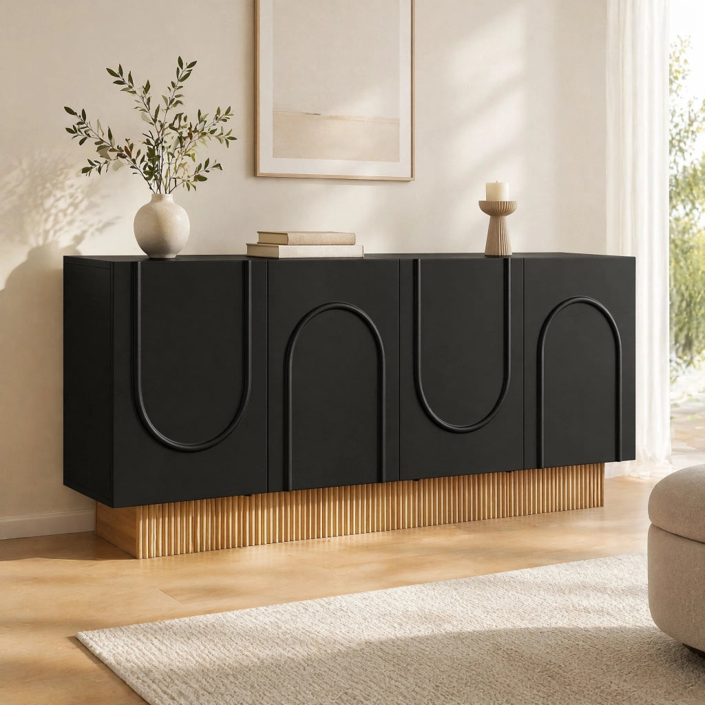 Credenza moderna con 4 ante e ampio spazio interno