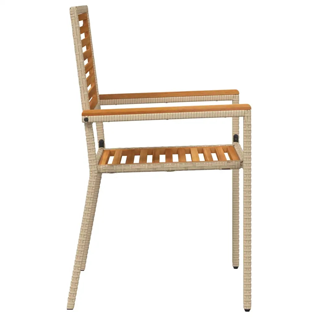 Sedie impilabili da giardino 4 pcs Marrone e Beige 3403060