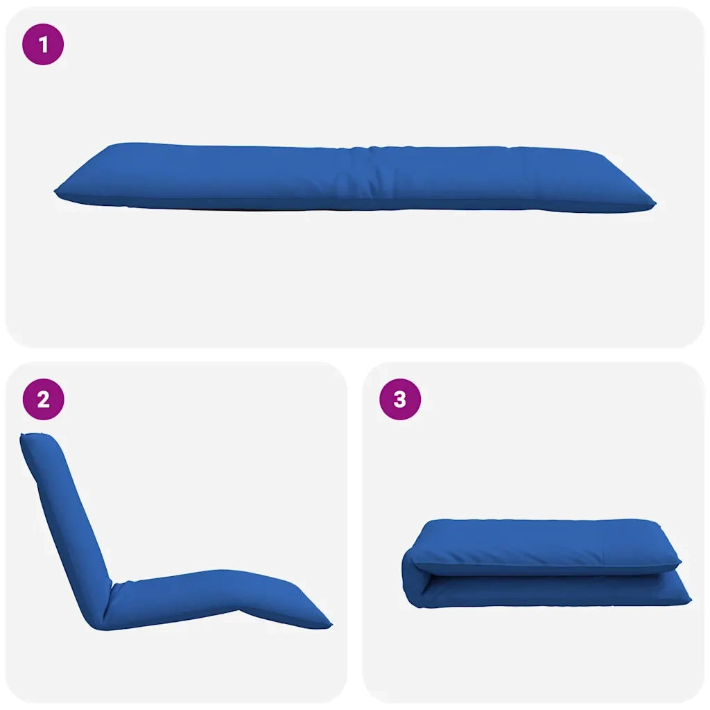 Lettino Pieghevole Blu Reale 175x54x8,5 cm in Tessuto Oxford 4019756
