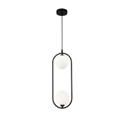 Lampada pendente Modern in Metallo Ring Nero