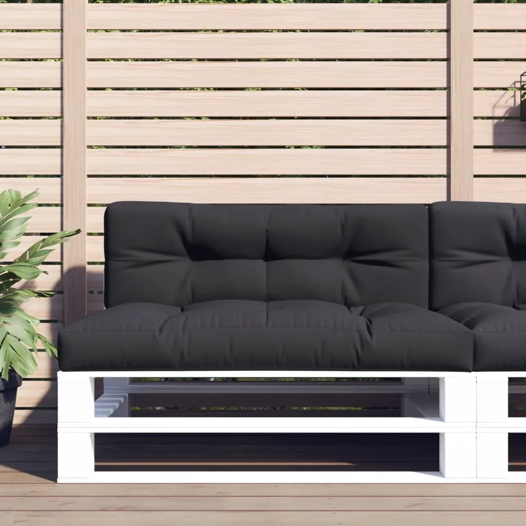 Cuscino per pallet | Cuscini per sedie Nero 120x40x12 cm in Tessuto