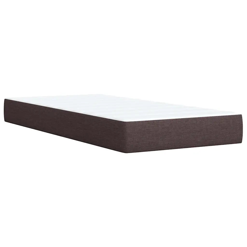 Giroletto a Molle con Materasso Marrone Scuro 100x200cm Tessuto 3289684