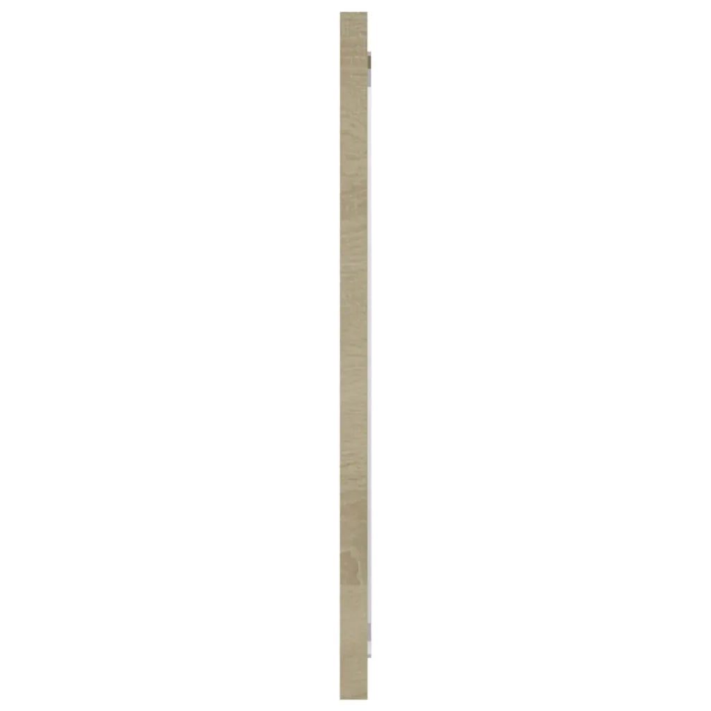 Specchio da Bagno Rovere Sonoma 80x1,5x37 cm Legno Multistrato 804617