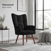 Black Velvet Recliner