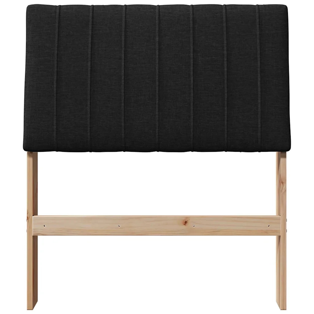 Testiera | Testata imbottita Nero 75 cm Pino massello