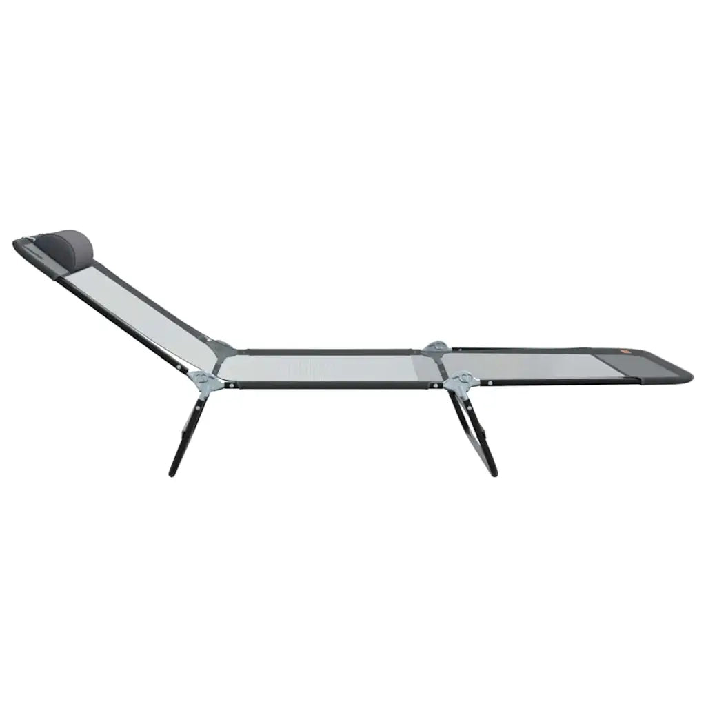 Lettino Prendisole | Sdraio da giardino | Lettino da sole pieghevole Grigio 182 x 55 x 85,5 cm