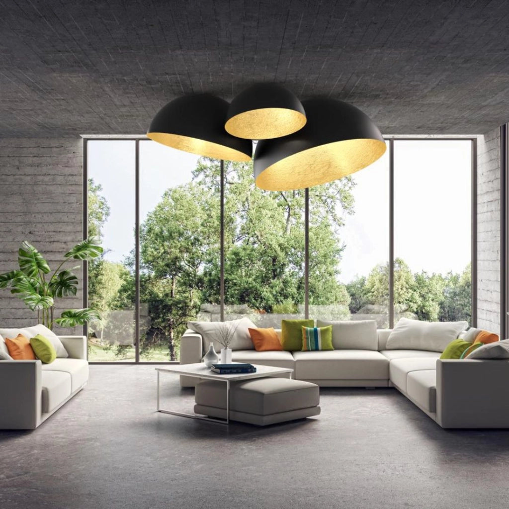 Plafoniera Sfera decorativa nera oro 50cm E27 Sigma Lighting