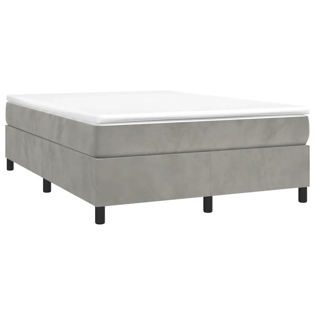 Struttura Letto a Rete a Molle Grigio Chiaro 140x200 cm Velluto