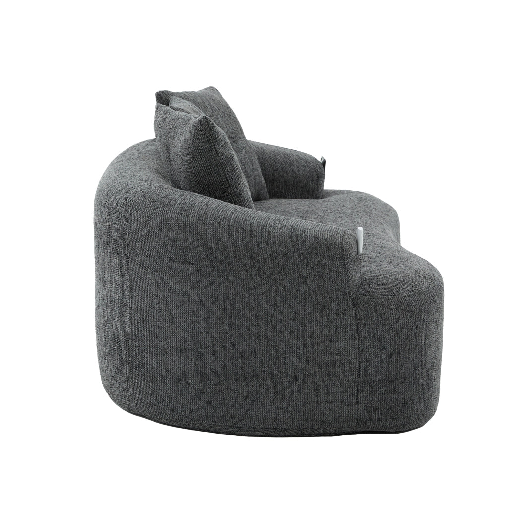 Divano 2 Posti con Cuscini in Chenille ¨C Xylo ¨C Grigio