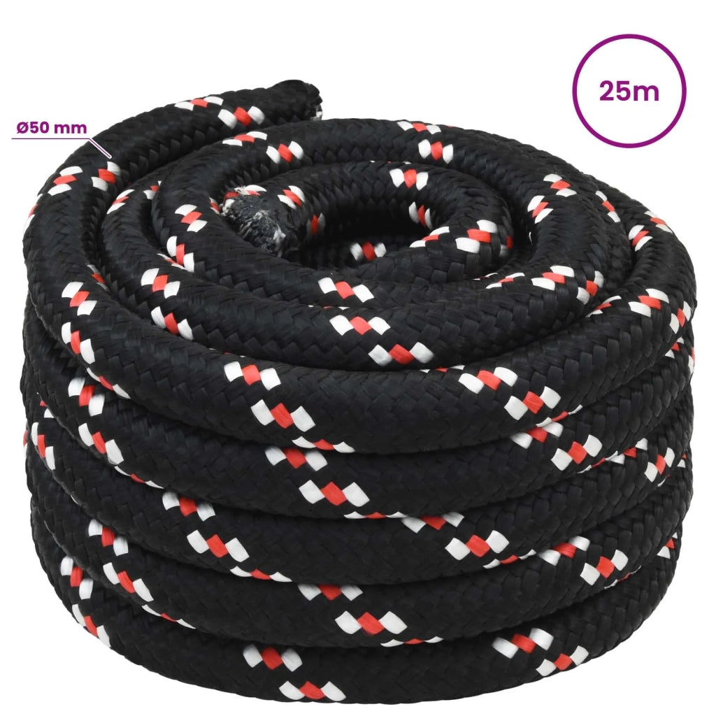 Corda multiuso 50 mm 25 m Nero e Rosso PP 3472757