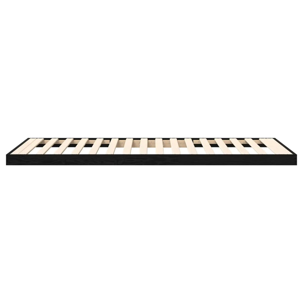 Struttura letto a terra-Giroletto Rovere Nero 90 x 200 cm