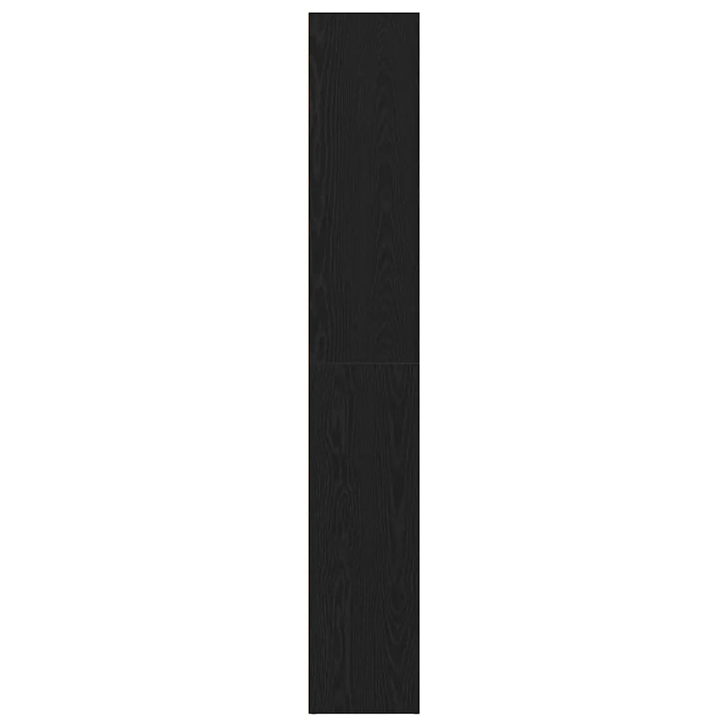 Libreria-Scaffale per Libri-Mobile di Stoccaggio Rovere Nero 40x30x189 cm Legno Massello di Acacia