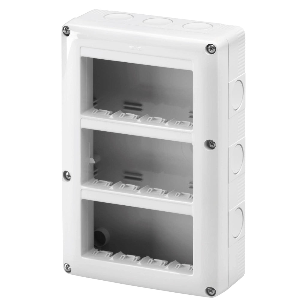 CONTENITORE DA PARETE PER APPARECCHI IP40 'SOLAR' 3 Posti - ELETTROIT
