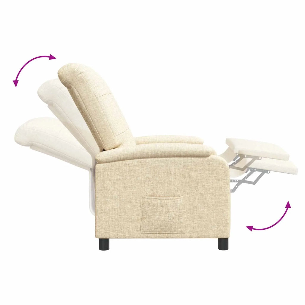 Poltrona Massaggiante Crema Tessuto 42034976