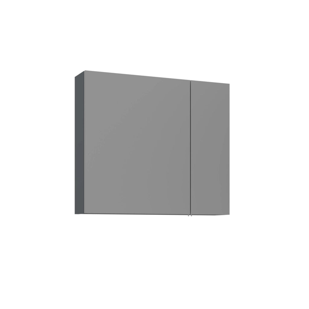 Mobile da bagno con specchio "Bari 80" - 75 x 16 x 66 cm - Antracite opaco