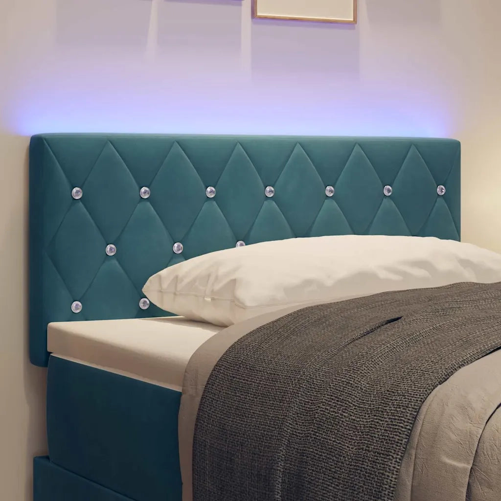 Testiera | Testata LED con strisce LED Blu Scuro 100 cm Velluto