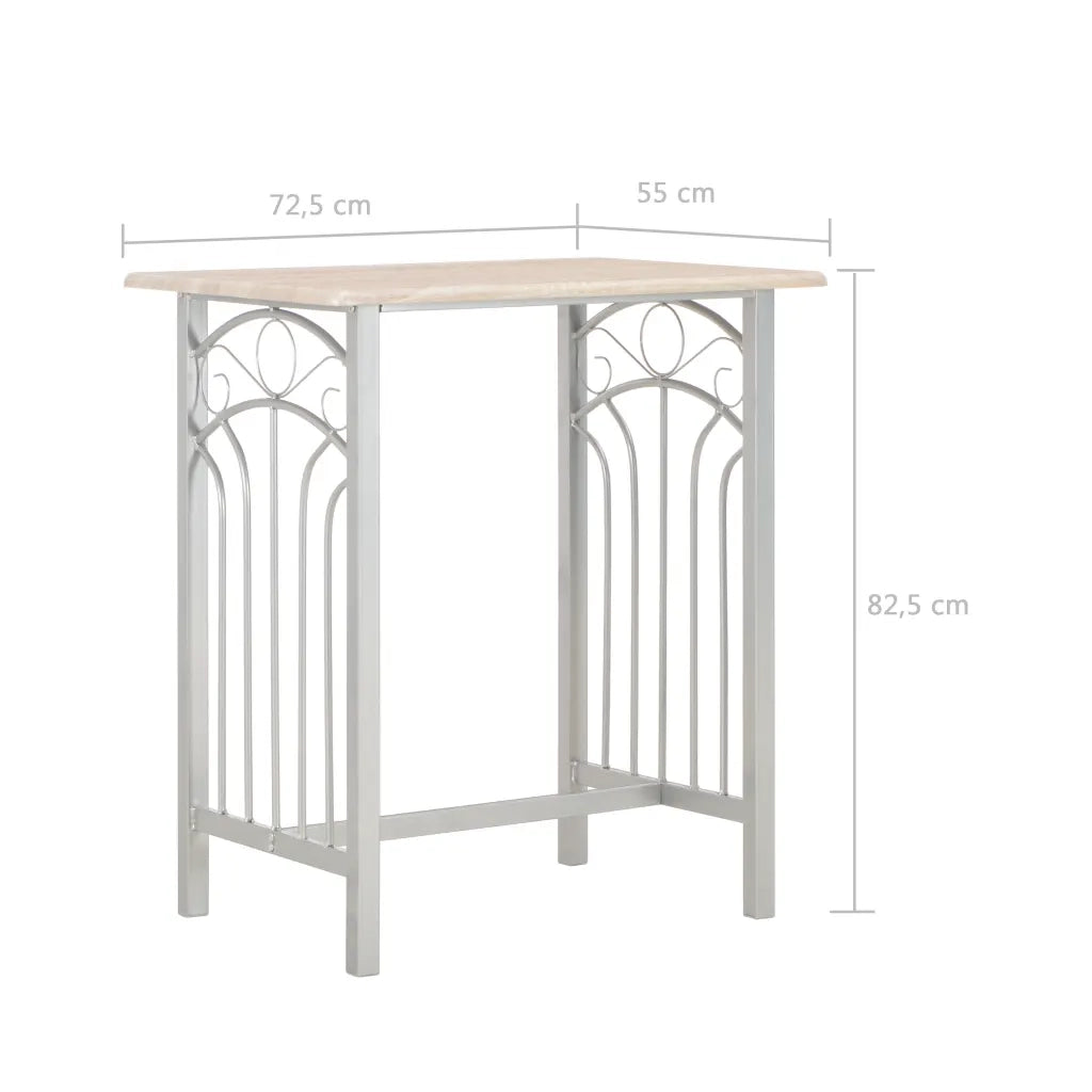 Set da Bar 3 pz in Legno e Acciaio 284398