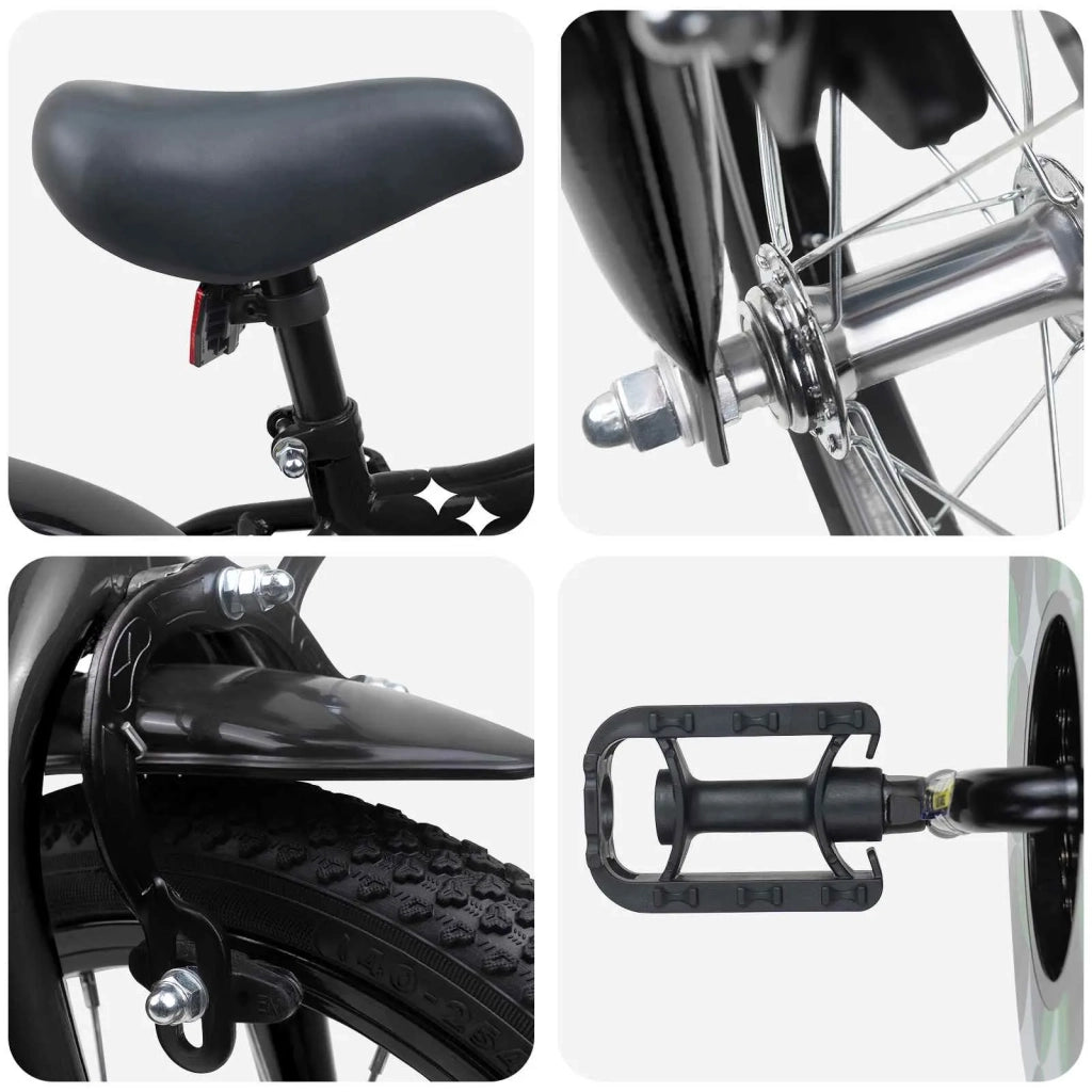 Bicicletta per Bambini | Bici per bambini 12 Pollici per bambini di 2-4 anni Nero