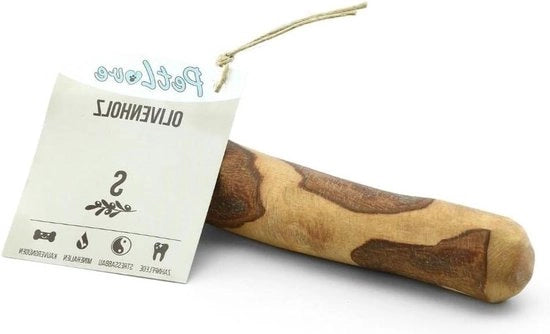 Kau di osso di olivo per cani • Ossi di legno come giocattolo per cani • Kau per la cura dei denti e il piacere del morso • Dimensione: S (60-99g) • Adatto per cuccioli e cani piccoli