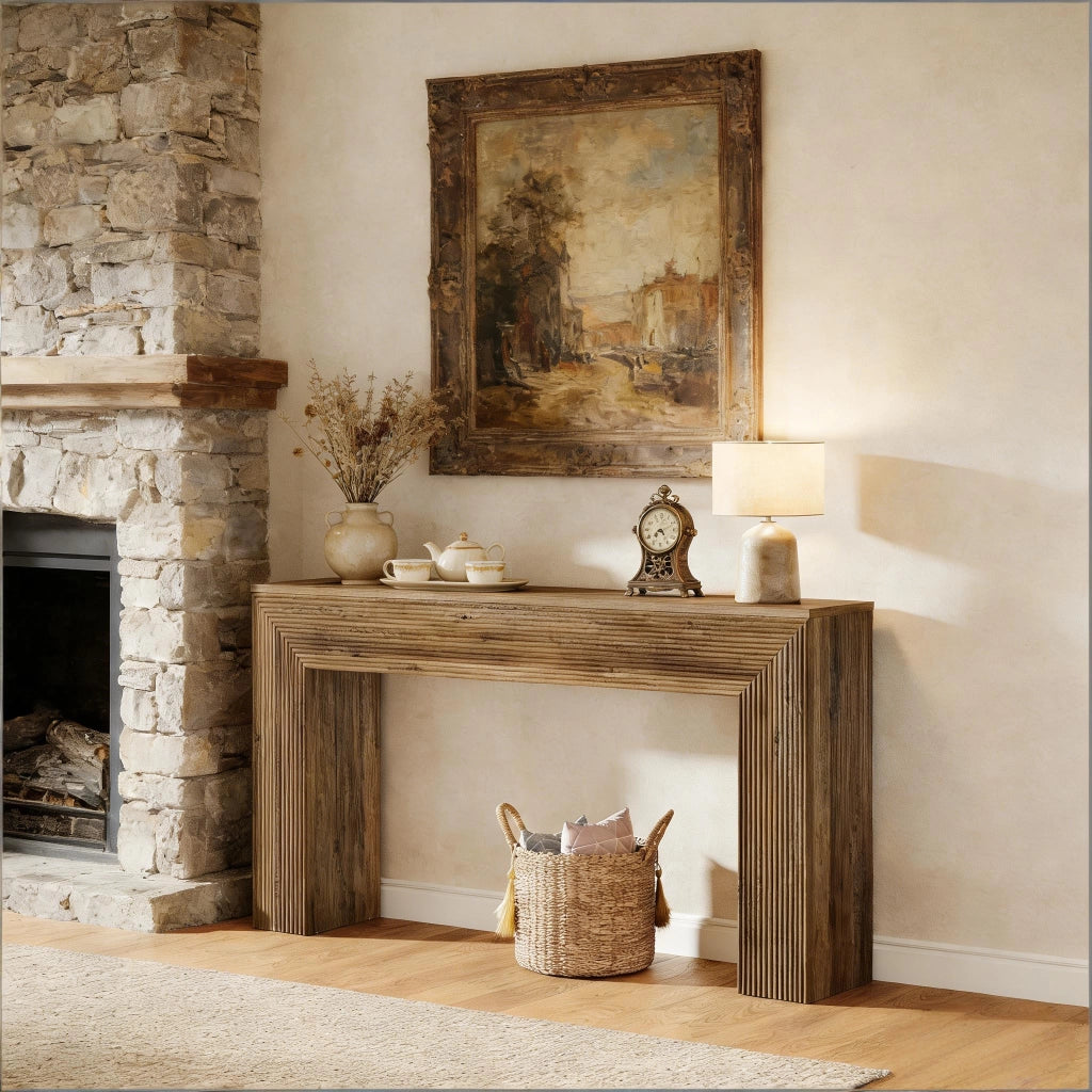 TAVOLO CONSOLLE 160 cm Marrone in MDF
