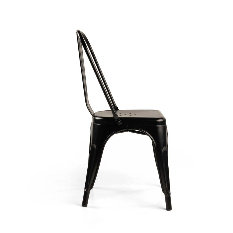 Sedia Ferro New Bristol Nero Cm 43x43h45/84
