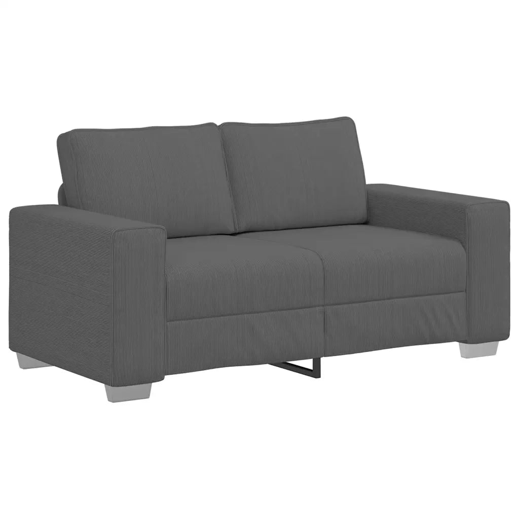 Divano Divanetto-Sofa Grigio Scuro 120 cm Tessuto di Velluto a Coste
