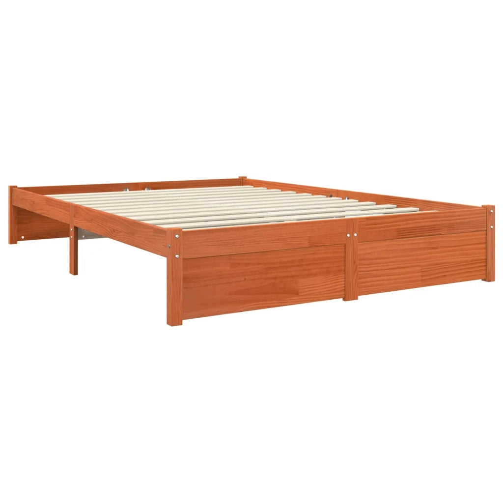 Libreria Struttura Letto con testiera Marrone Cera 200 x 150 cm 3422772