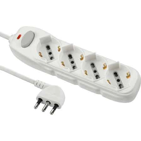 MULTIPRESA CON INTERRUTTORE 6 posti - ELECTRALINE