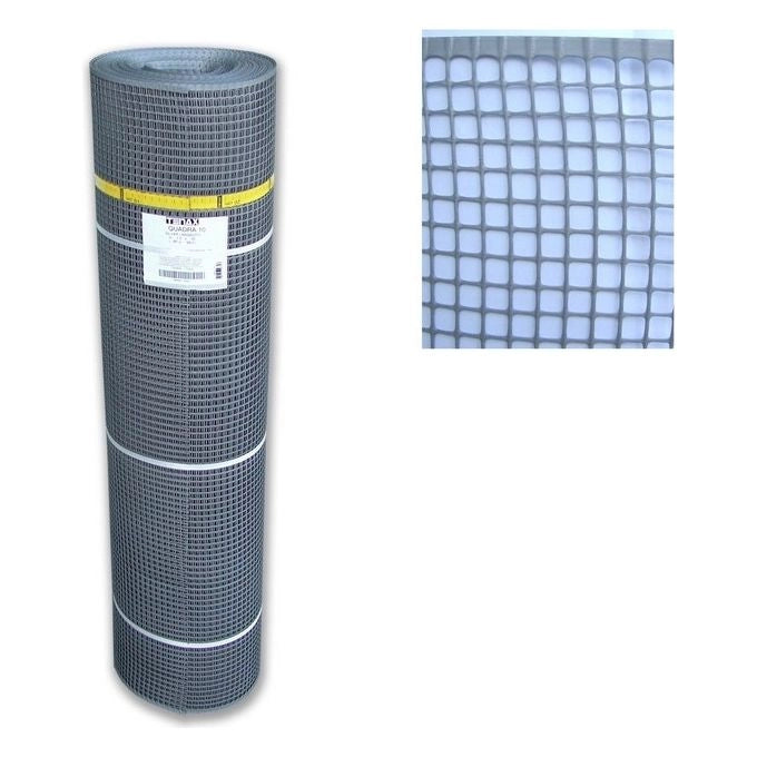 Tenax 62345302 Quadra 10 Rete Plastica Protezione Maglia 10x10 mm 1x30 m colore Argento