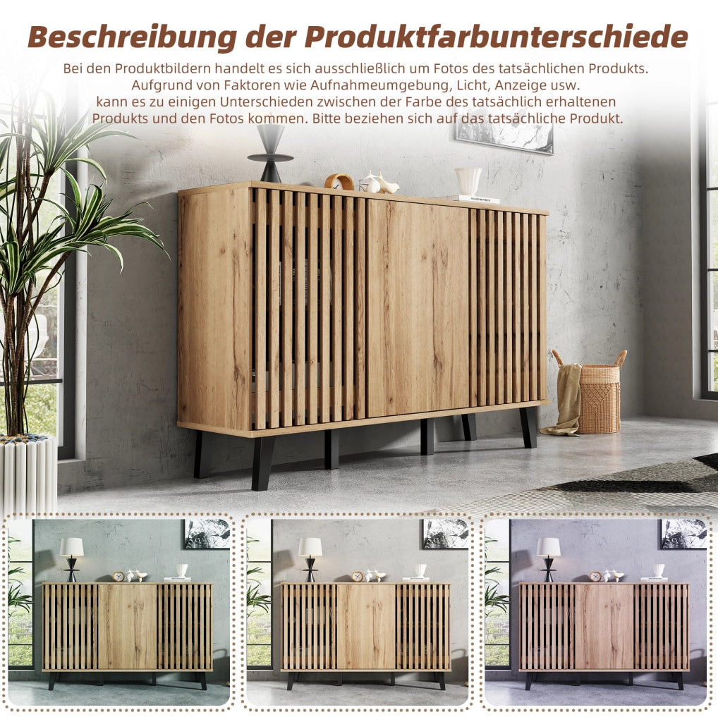 Mobile TV e madia in effetto legno naturale; 180x40x55 cm e 150x40x95 cm; colore naturale