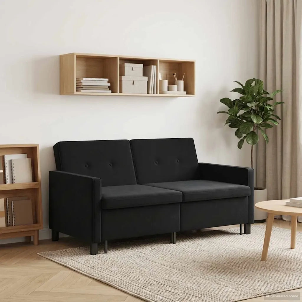 Divano letto | Sof¨¤ letto | Letto singolo Nero Tessuto