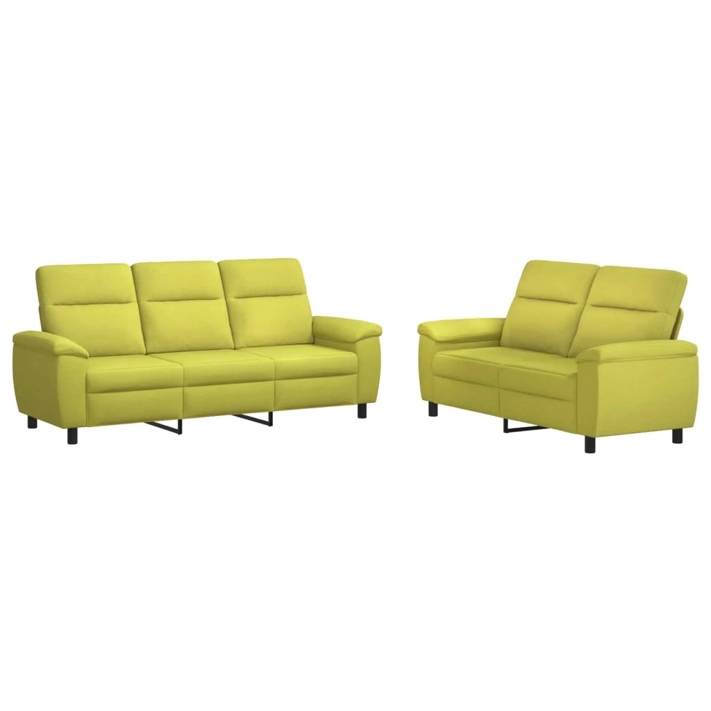 Set di divani 2 pcs Verde chiaro Tessuto 3430729