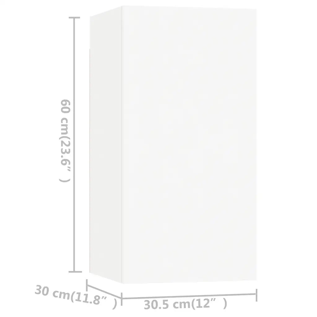 Set Mobili Porta TV 4 pz | Armadietto TV | Mobile Porta TV Bianco in Legno Multistrato