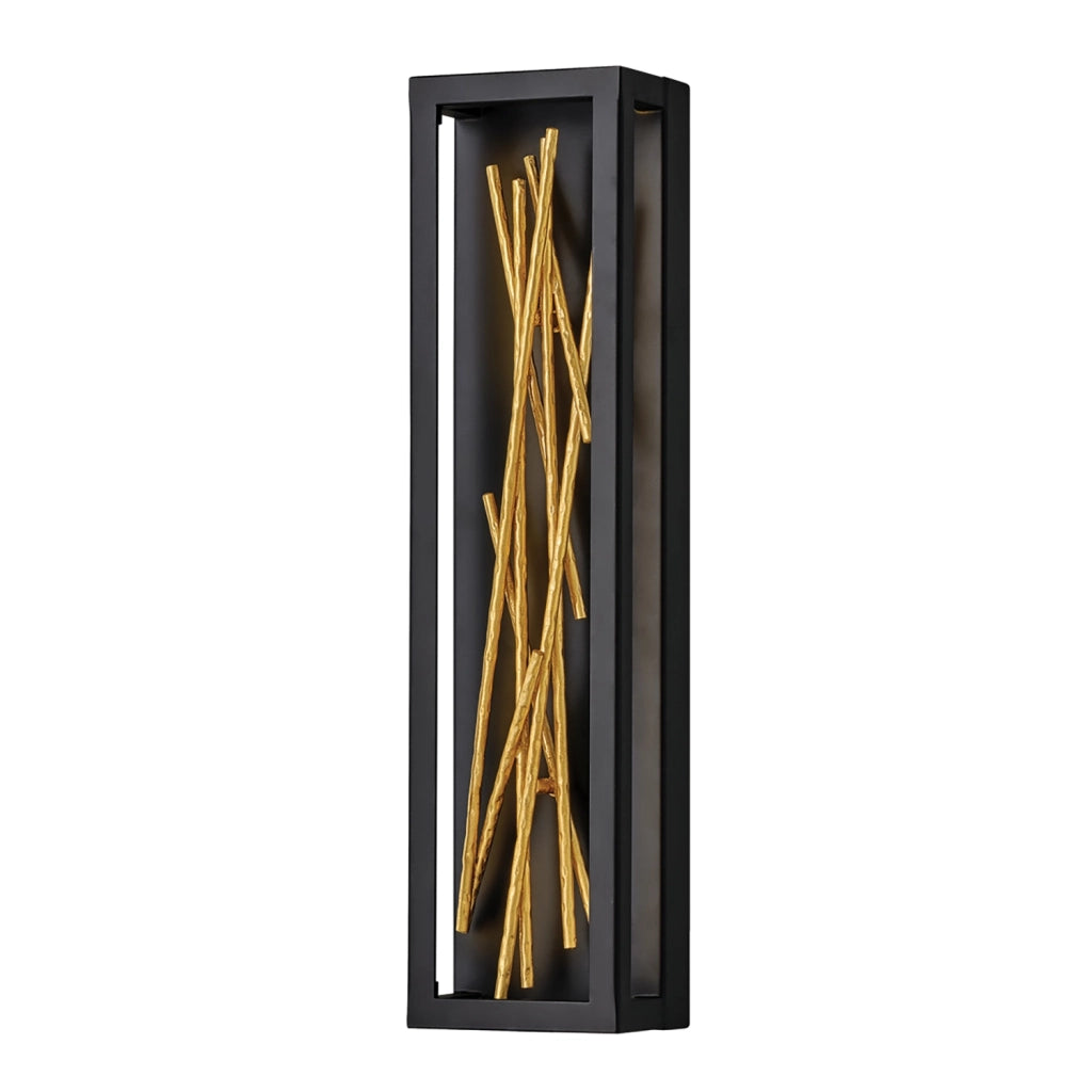 Applique Industrial Nordico Styx Acciaio Nero Oro Led Integrato 14W 3000K 1588Lm
