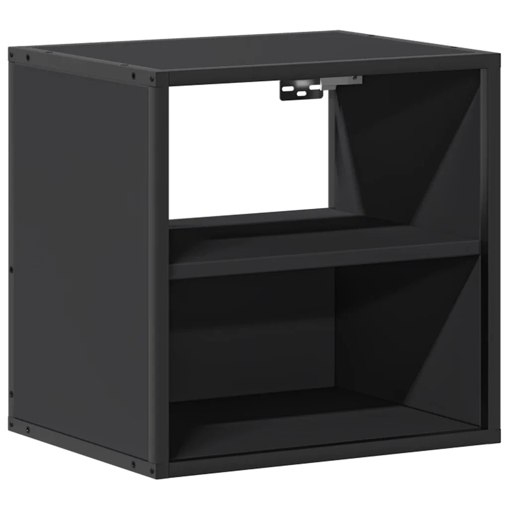 Comodini a Muro 2 pz Nero 40x31x39,5 cm 848745