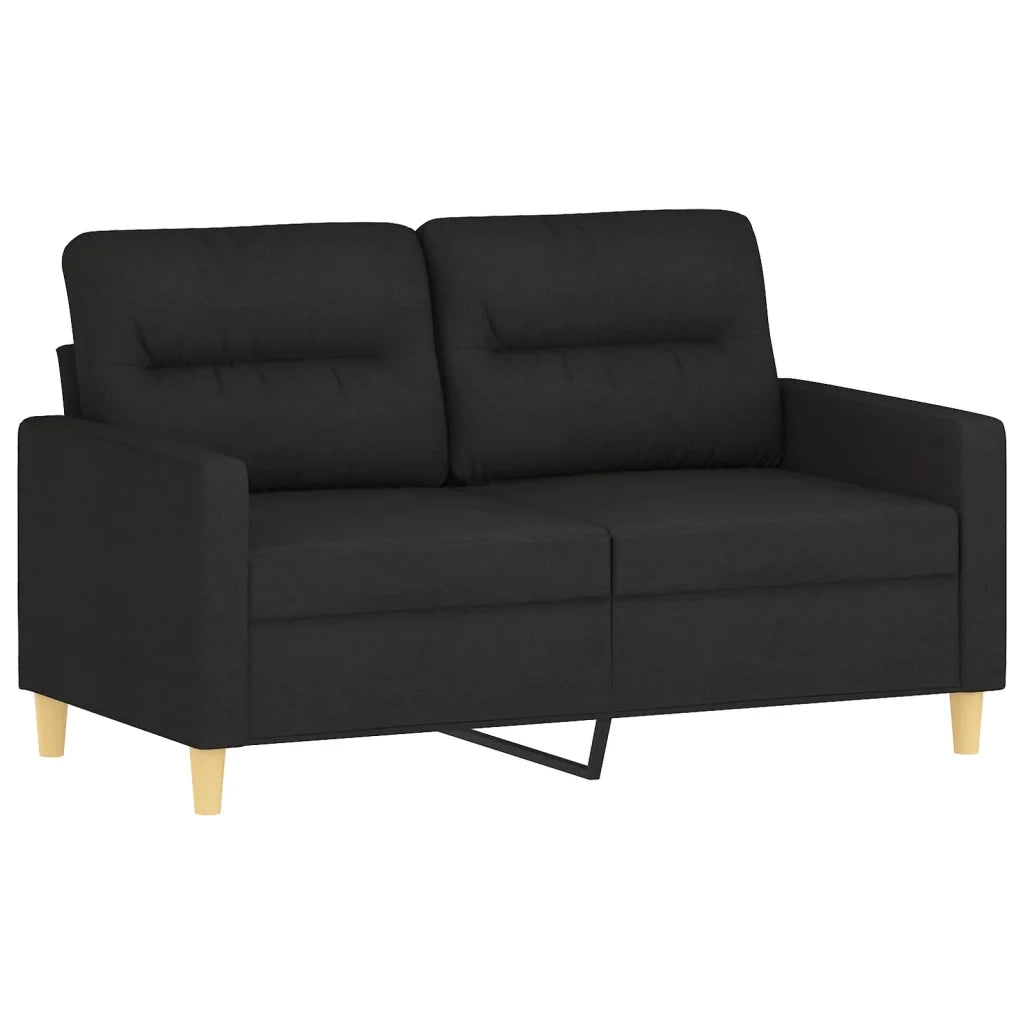 Set di Divani 3 pz con Cuscini Nero in Tessuto 3201580