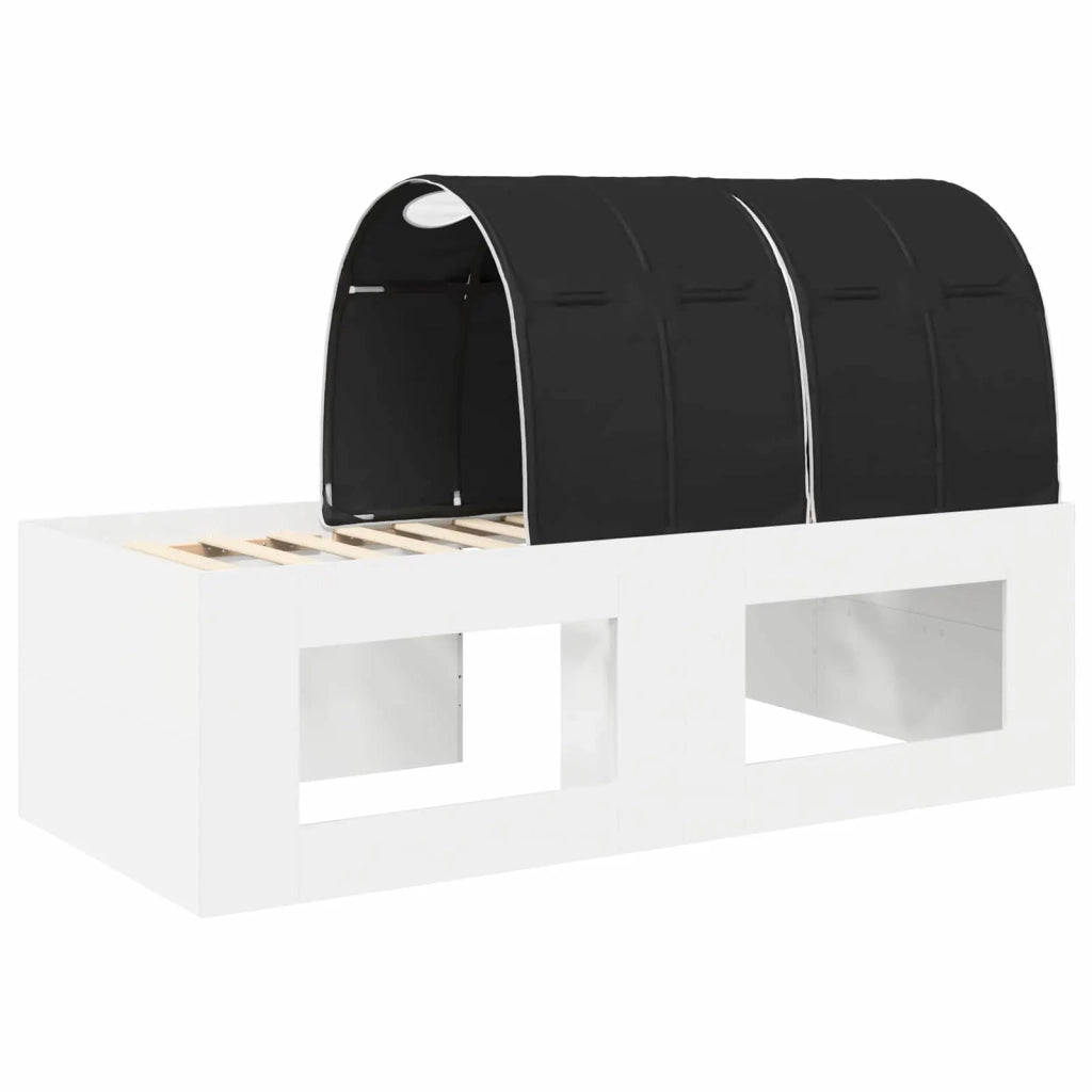 Letto con Tunnel 3 pz Bianco e Nero Legno ingegnerizzato 3423646