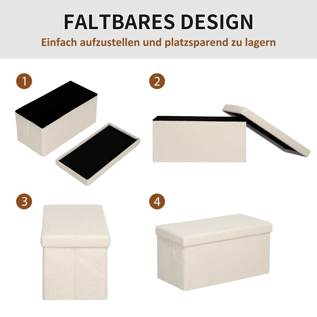 Poltrona con contenitore e coperchio ¨C Minimal ¨C crema