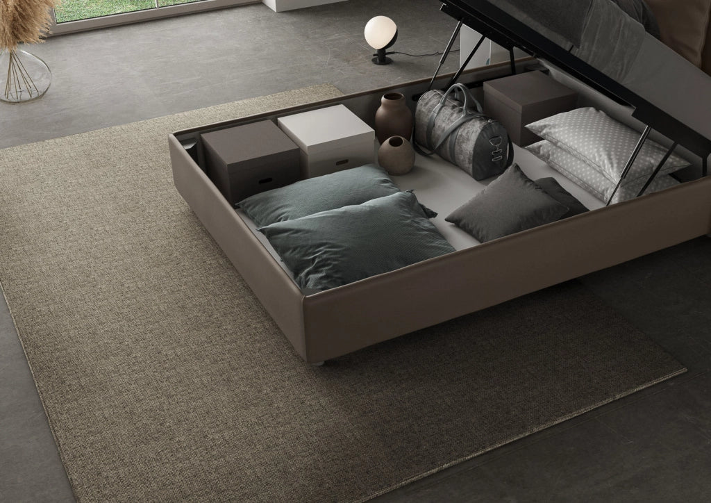 Letto 1 Piazza e Mezzo 120x200 cm Senza Rete Agueda Cappuccino