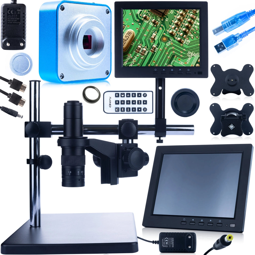 Mikroscopio Digitale Earth Pro MCEP-0.5X-PZRR – Braccio Regolabile, Zoom 7-45x | Display 8"