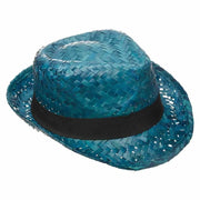 Cappello in paglia blu 58x5