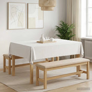 Tovaglia da Tavolo 5 pz Rettangolare Bianco 140 x 180 cm 42040462