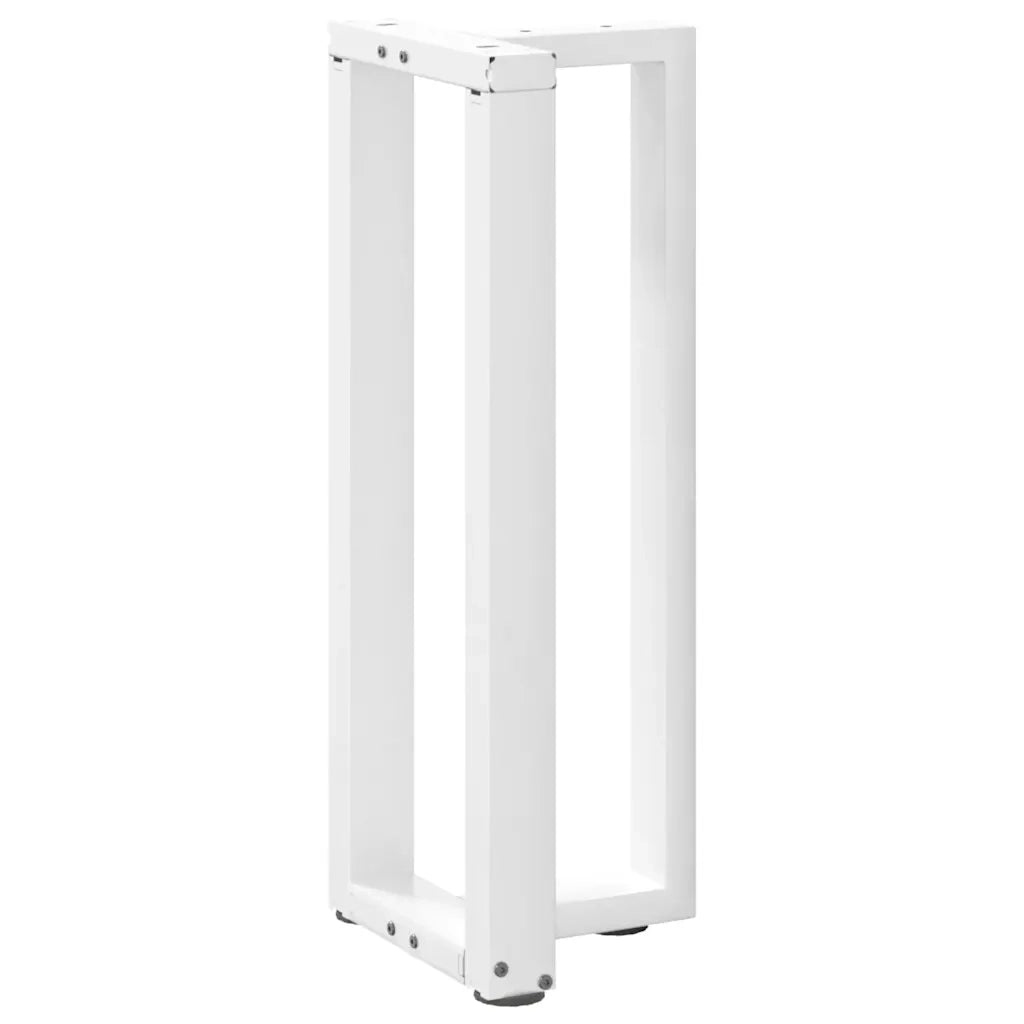 Gambe per Tavolo Consolle a Forma di T 2 pz Bianche 38x25x(72-73) cm Acciaio 4013045