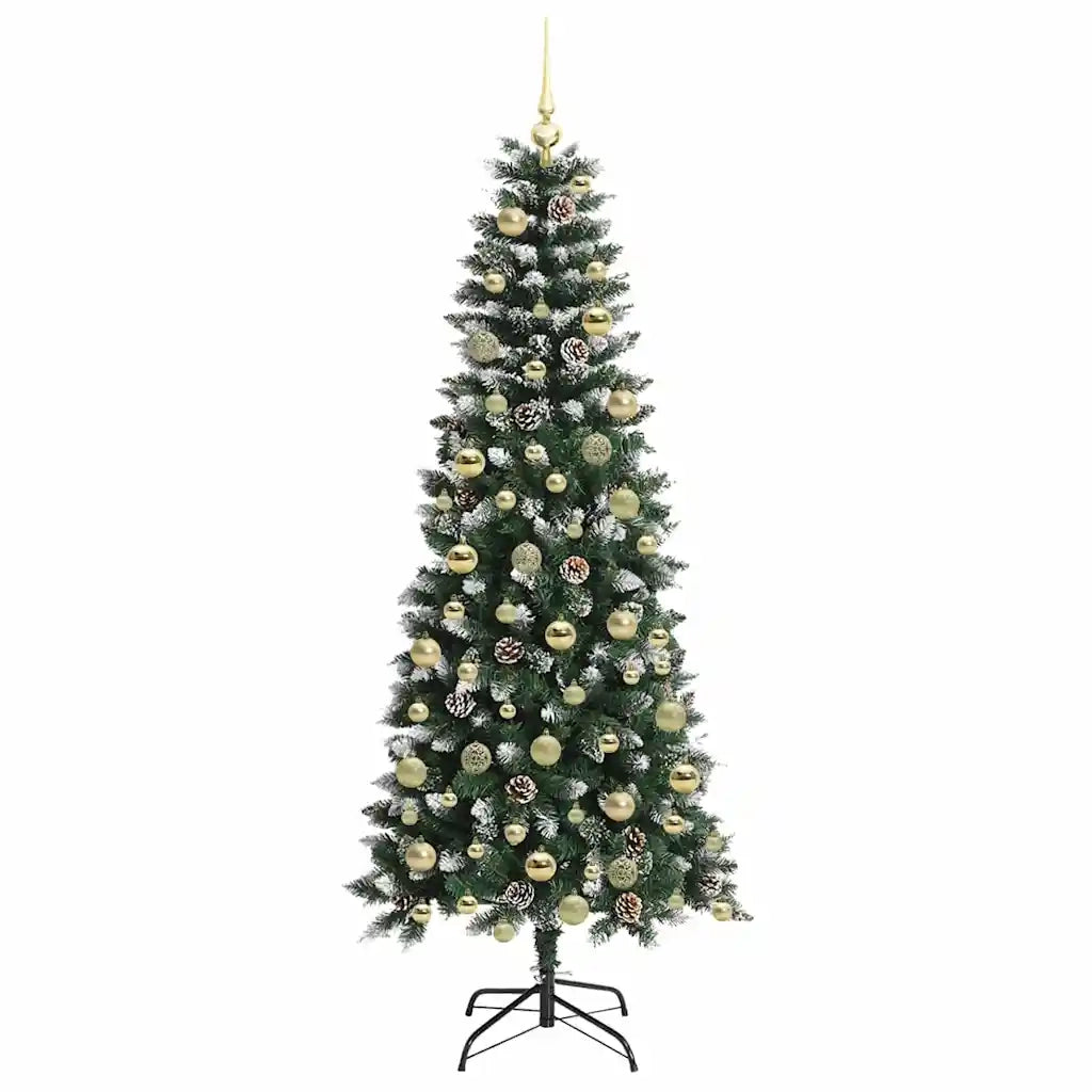 Albero di Natale artificiale con 300 LED Verde 180 cm 3395824
