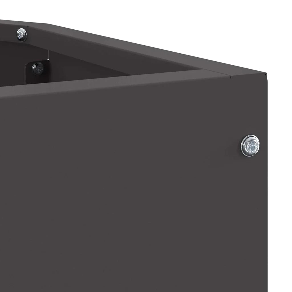 Vaso d'angolo Nero 45 x 45 x 35 cm Acciaio 883647