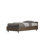 BS COM Letto singolo con rete 80x200 noce