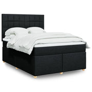 Giroletto a Molle con Materasso Nero 160x200 cm in Tessuto 3293633