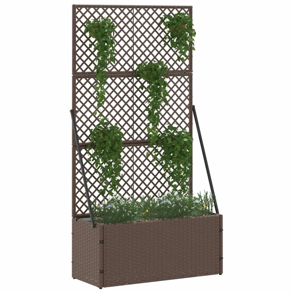 Fioriera a traliccio da giardino Marrone 70 x 30 x 135 cm 366619